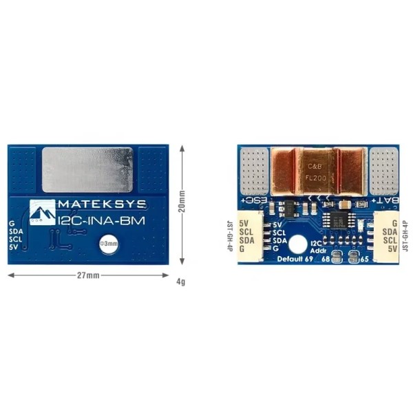 Wholesale MATEK Mateksys ULTRA-PRECISE I2C POWER MONITOR,I2C-INA-BM for FPV Drone
